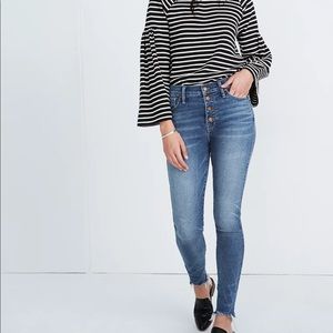 Madewell Button Front High Rise Skinny